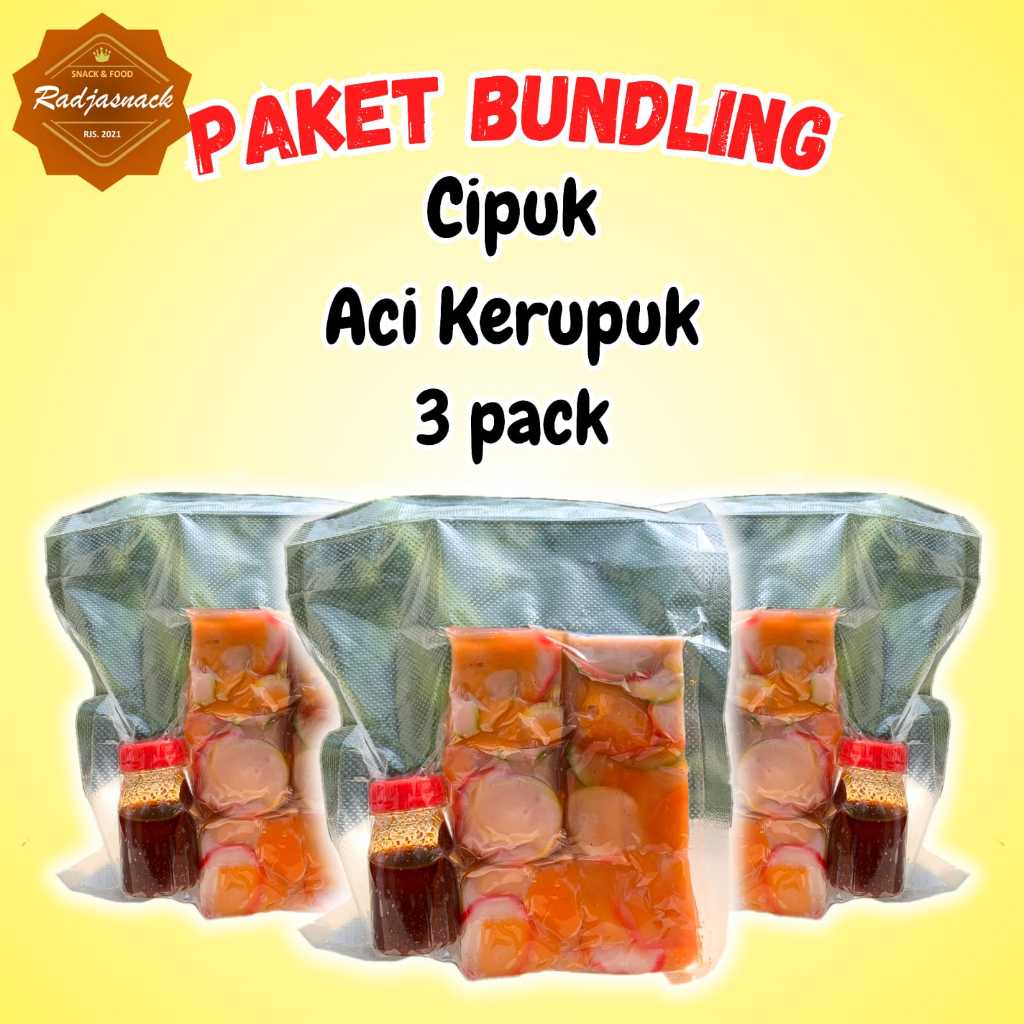 

PAKET BUNDLING CIPUK ACI KERUPUK 3 PACK RADJASNACK SUPER HEMAT