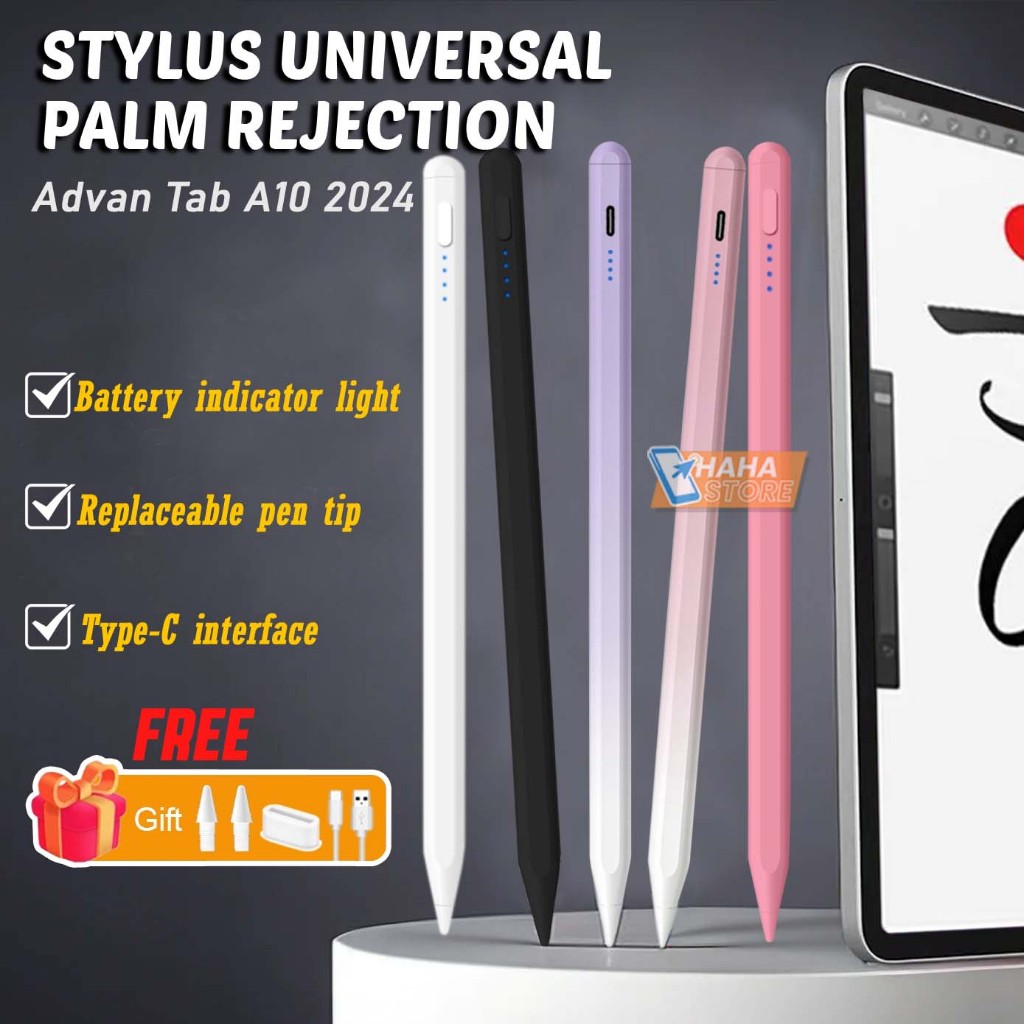 Stylus Pen Advan Tab A10 10.1 inch 2024 Touch Gradasi Pensil Universal Magnetic Gradient Colorfull L