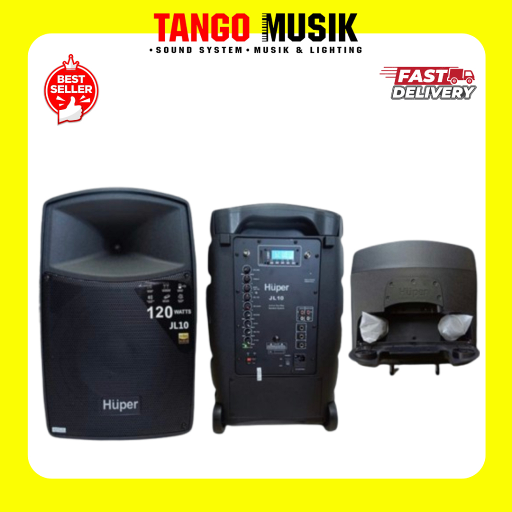 SPEAKER PORTABLE HUPER JL 10 120 WATT ORIGINAL (HARGA 1 PCS) Speaker portable huper jl10 jl 10 10inc