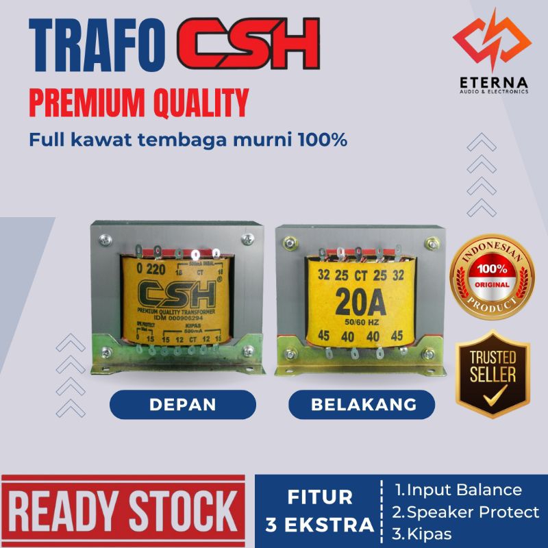 TRAFO CSH PREMIUM QUALITY Kotak 20A CT 45V - 100% TEMBAGA MURNI