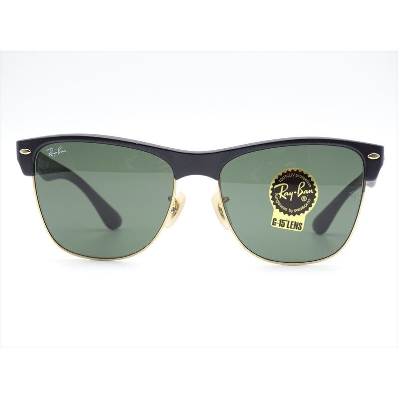 RayBan CLUBMASTER OVERSIZED RB 4175 877 Matte Black Gold Frame G-15 Original