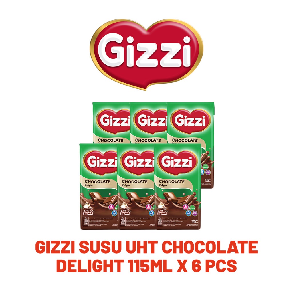 

Gizzi Susu UHT Chocolate Delight 115ml x 6