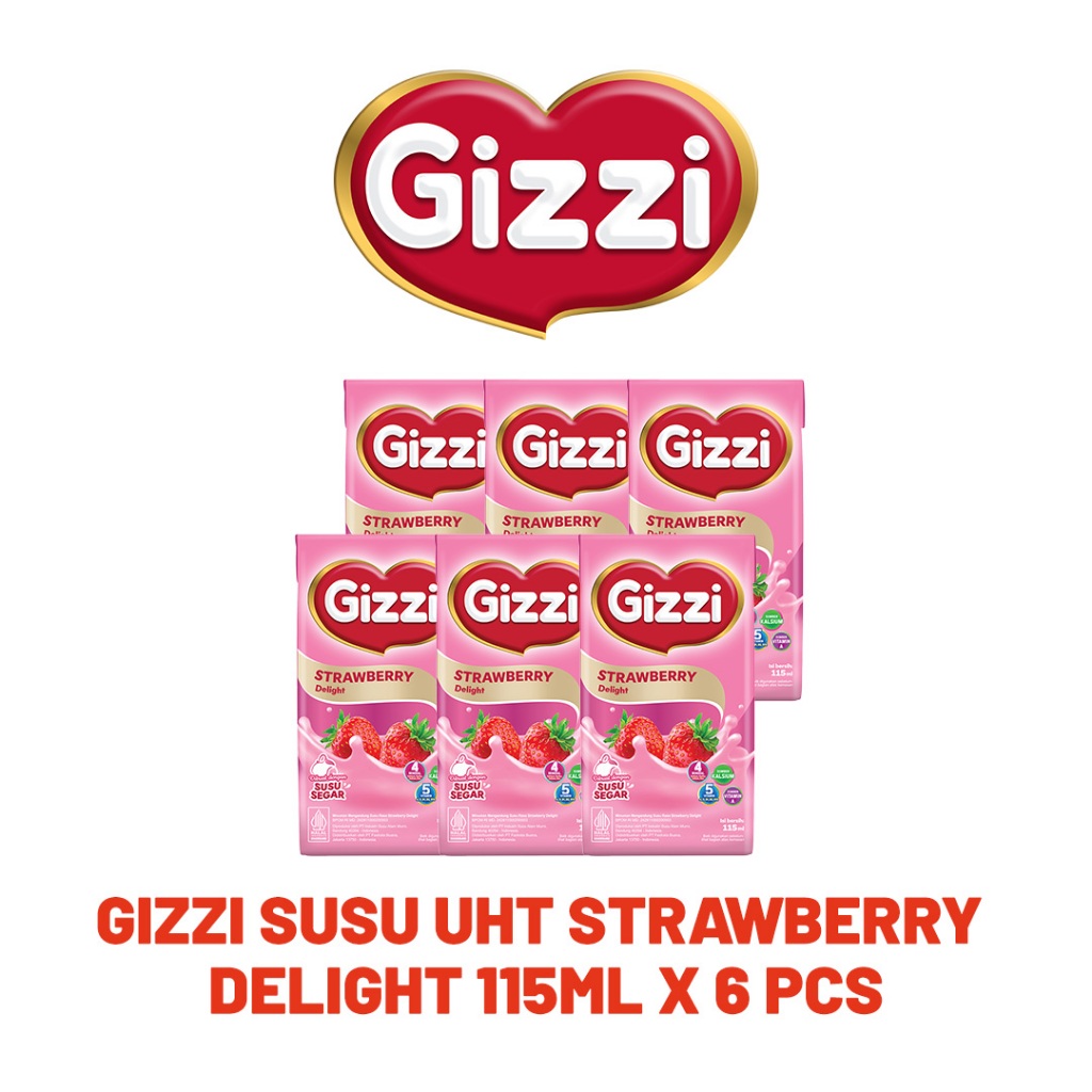 

Gizzi Susu UHT Strawberry Delight 115ml x 6