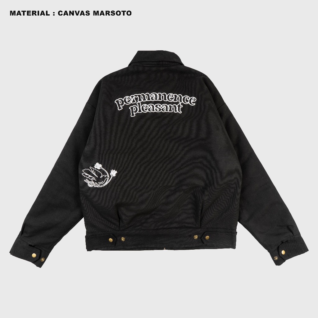 Magma Work Jacket Canvas Marsoto Black 01 Jaket Hitam  Terlaris Magma Apparel