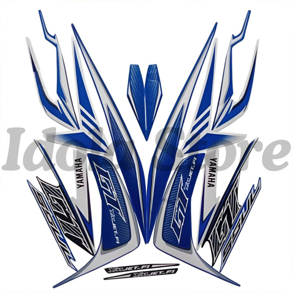 Stiker Striping Mio Soul GT 2013 Biru Putih List Stiker Standar Mio Soul GT 2013 Terbaik