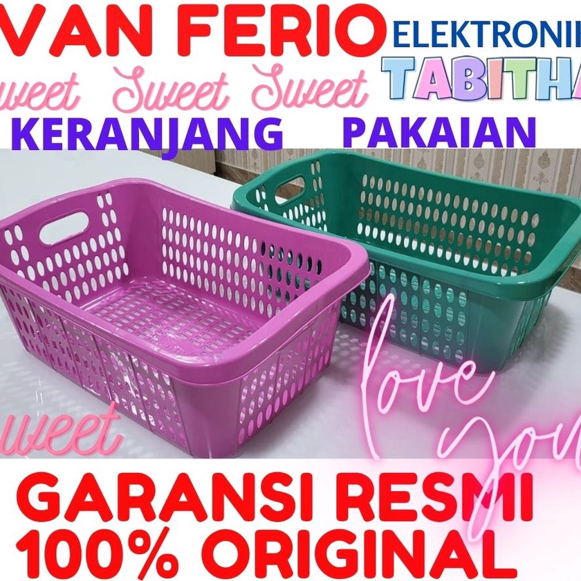 Boom Keranjang Pakaian  Baju Plastik Segi TABITHA Medium Laundry Basket