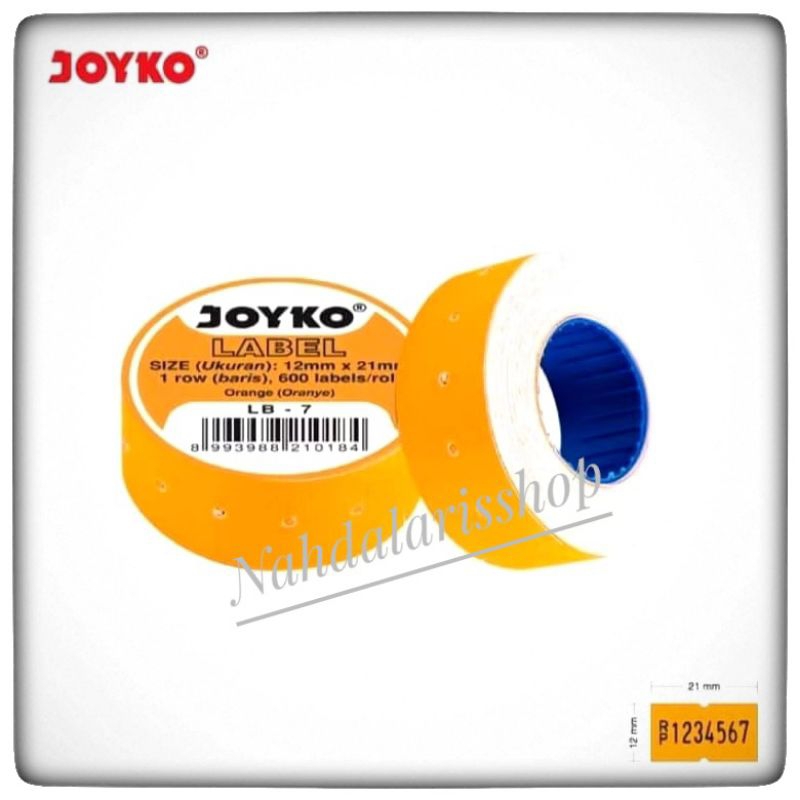 

Kertas Label Harga / Price Label Roll Joyko 1 Baris Orange Oranye LB 7