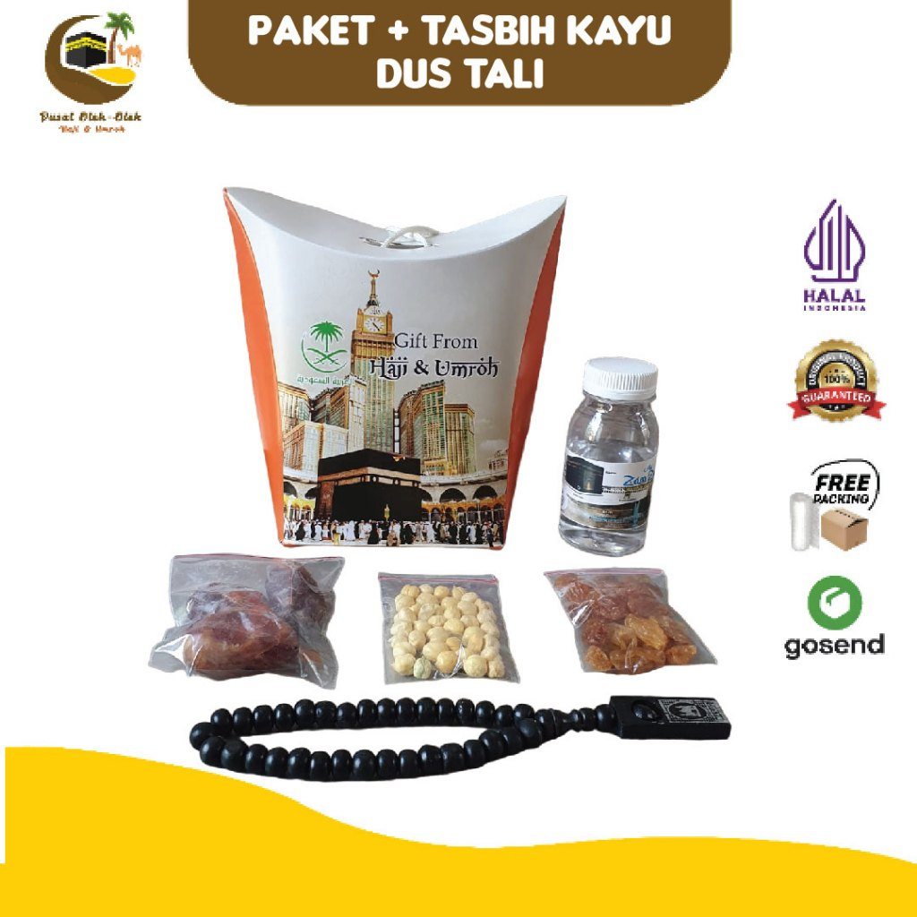 

Paket oleh oleh haji dan umroh Dus jinjing air zamzam ori Tasbih kayu MURAH