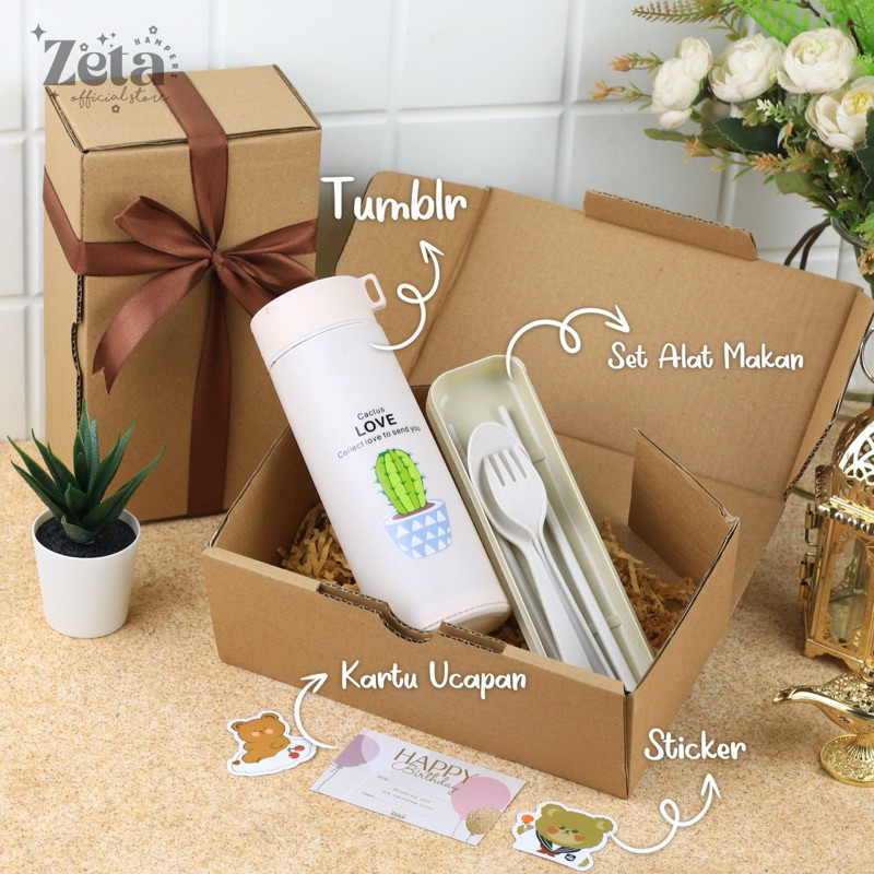 

(ZETA HAMPERS ALAT MAKAN) GIFT BOX KADO ULANG TAHUN KADO WISUDA KADO PACAR HADIAH