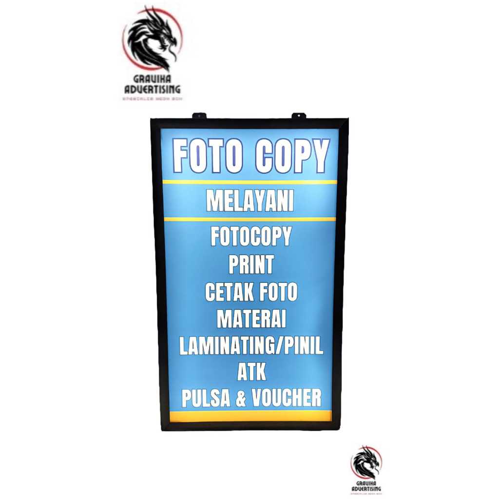 [BISA COD] SATU HARI JADI NEON BOX FOTOCOPY NEON BOX CANON DUA SISI NYALA DEPAN BELAKANG