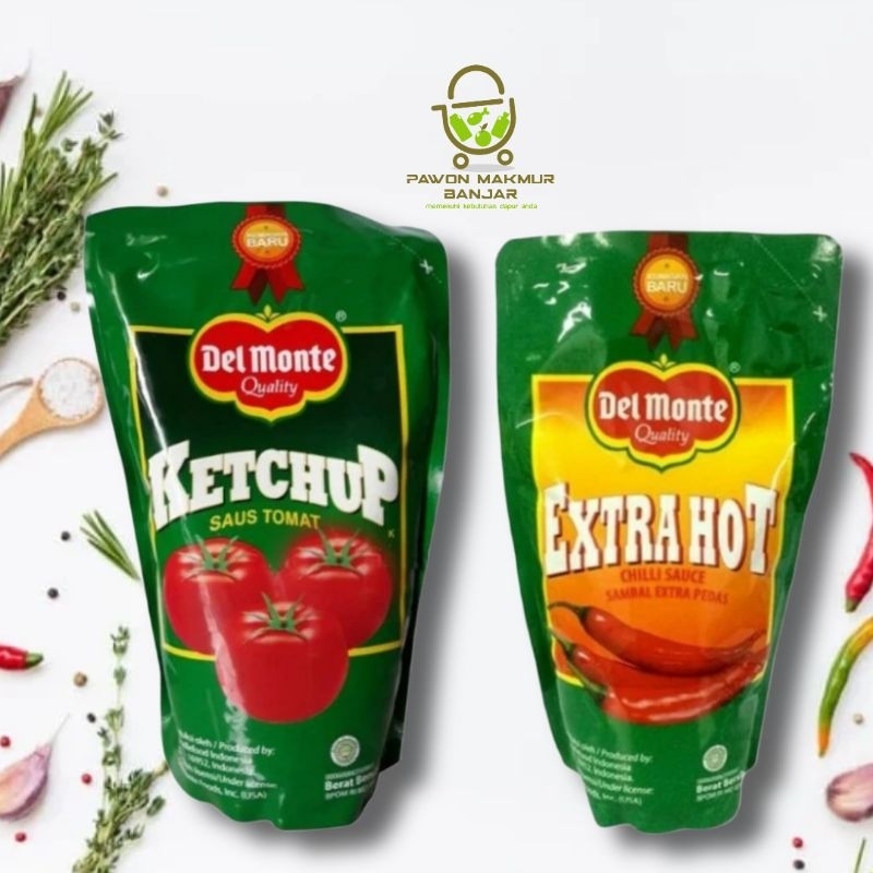 

DEL MONTE SAUS TOMAT & SAUS EXTRA HOT / KEMASAN POUCH 1kg