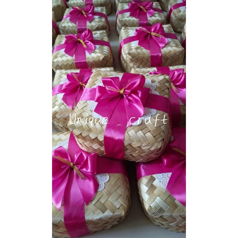 besek bambu pita 20x20 pita 4cm