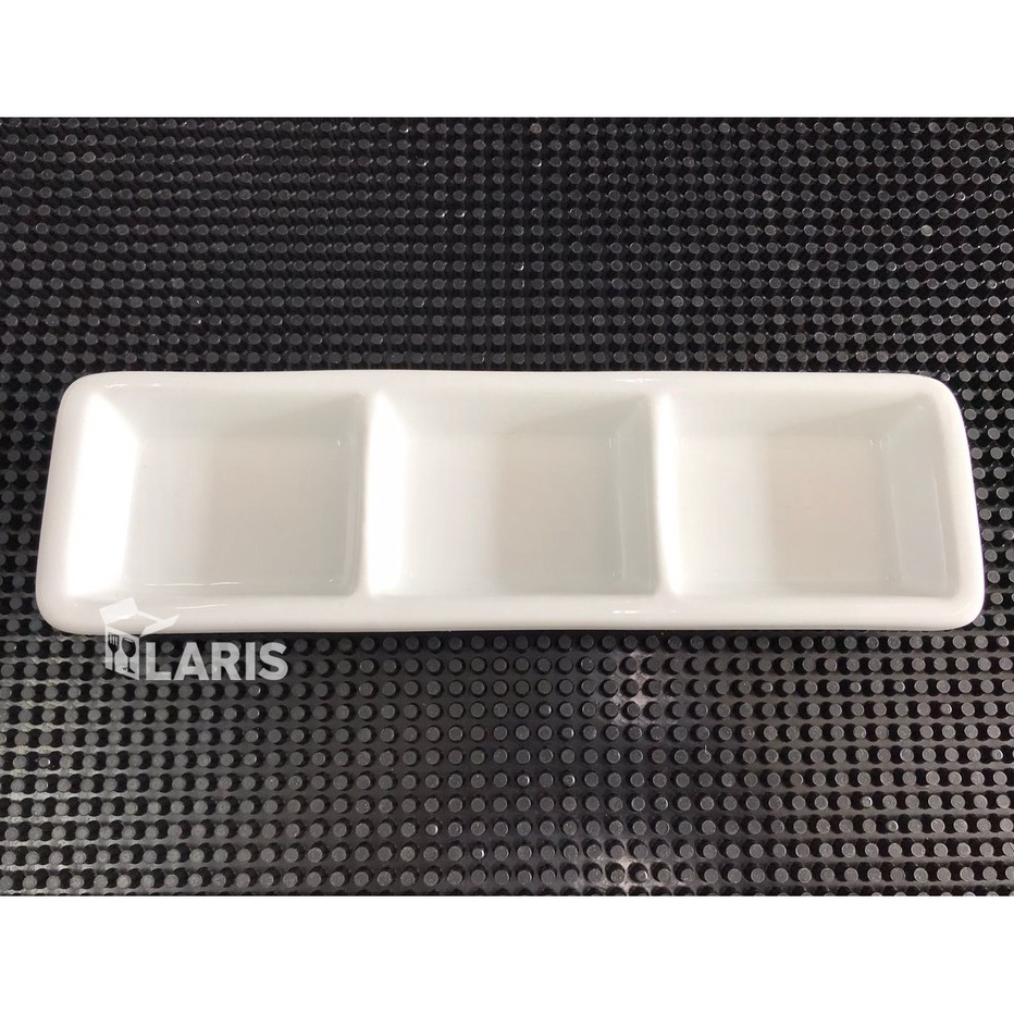 KI3 Piring Sambal Keramik Sekat 3  Sauce Dish Keramik