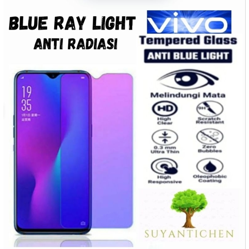 Tempered Glass Anti Radiasi Vivo Y11 Y12 Y15 Y17 Y19 Y91 Y91C Y93 Y95 Y17s Anti Gores Hp Anti Blue L