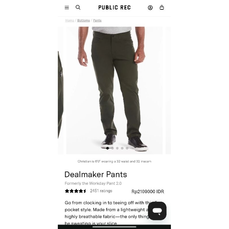 Celana Kantor PUBLIC REC BNWT