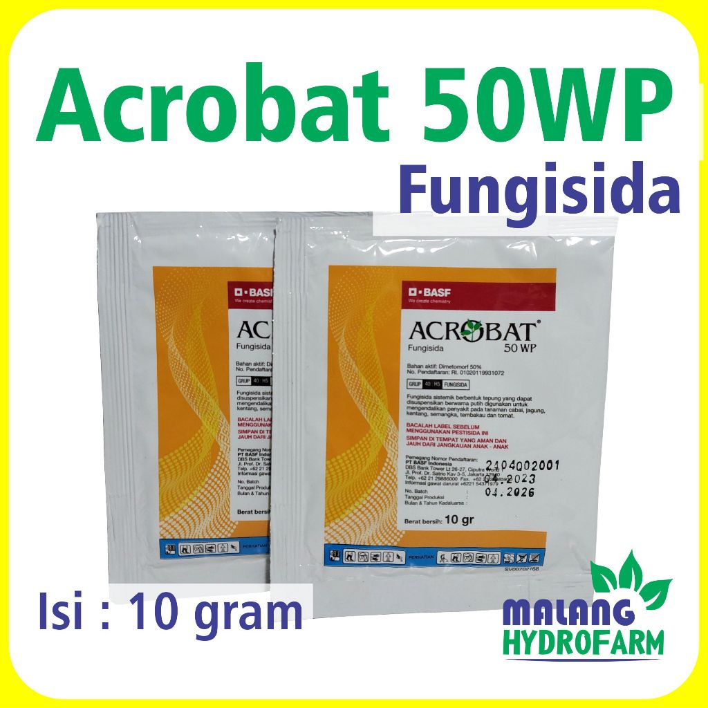 Fungisida Acrobat 50 wp pestisida sistemik obat pengendali penyakit bakteri tanam tanaman cabai