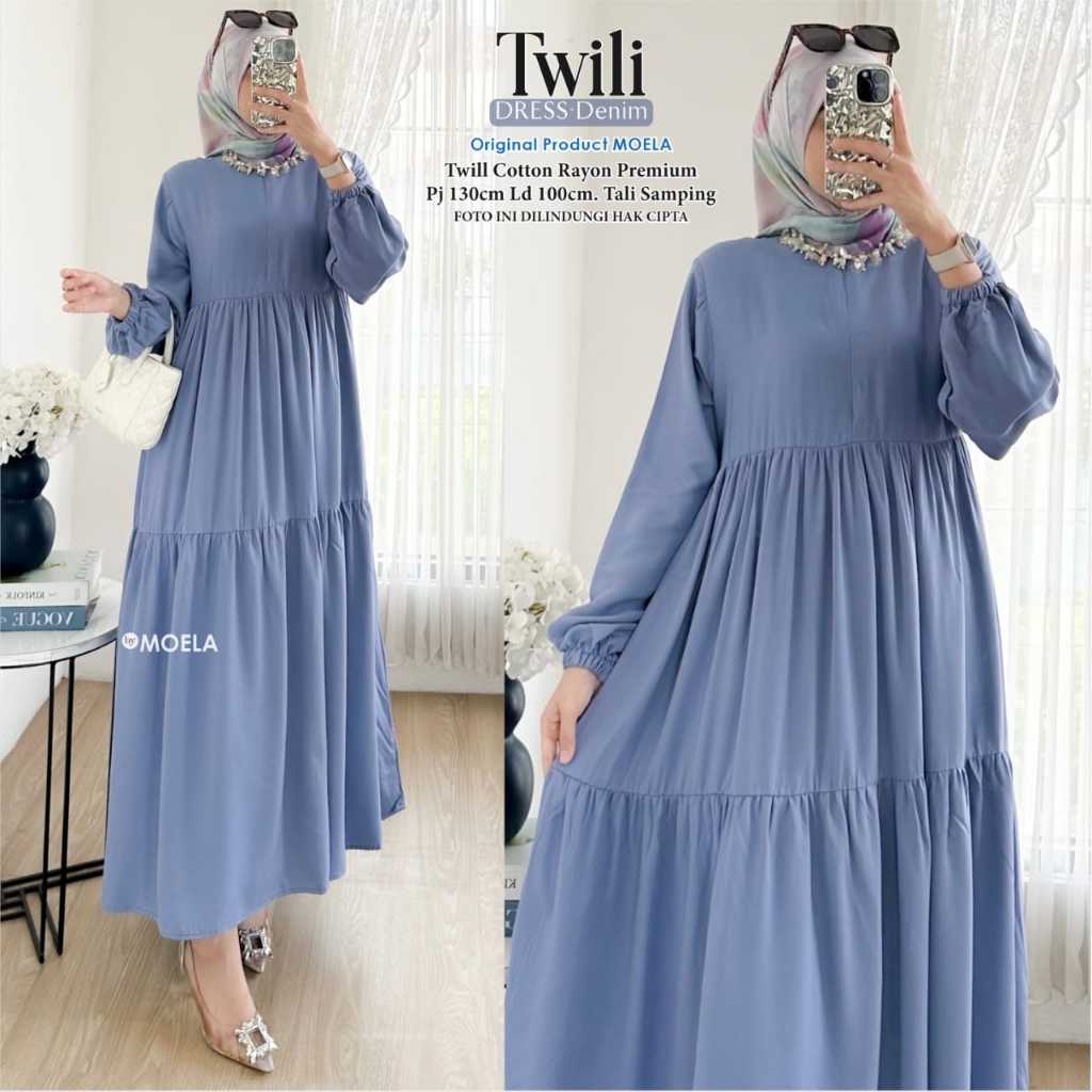 gamis polos twili dress by moela LD 100