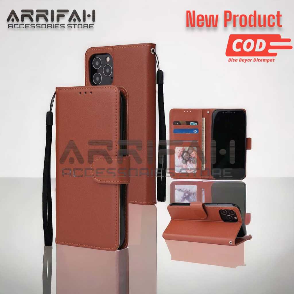 CASE VIVO Y91C/Y1S - FLIP COVER WALLET LEATHER CASE DOMPET HP KULIT SILIKON DOMPET