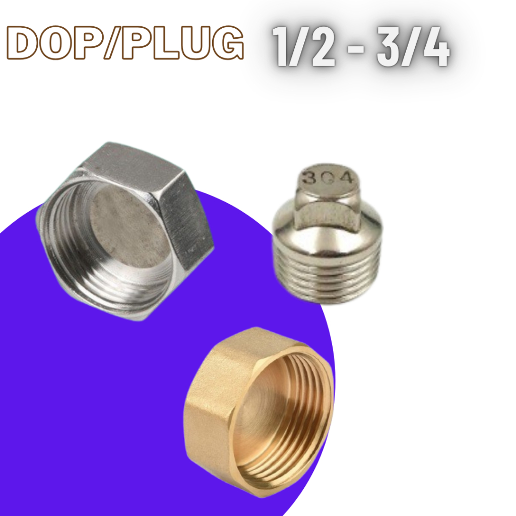 DOP DRAT LUAR STAINLESS & PLUG POMPA & KRAN AIR