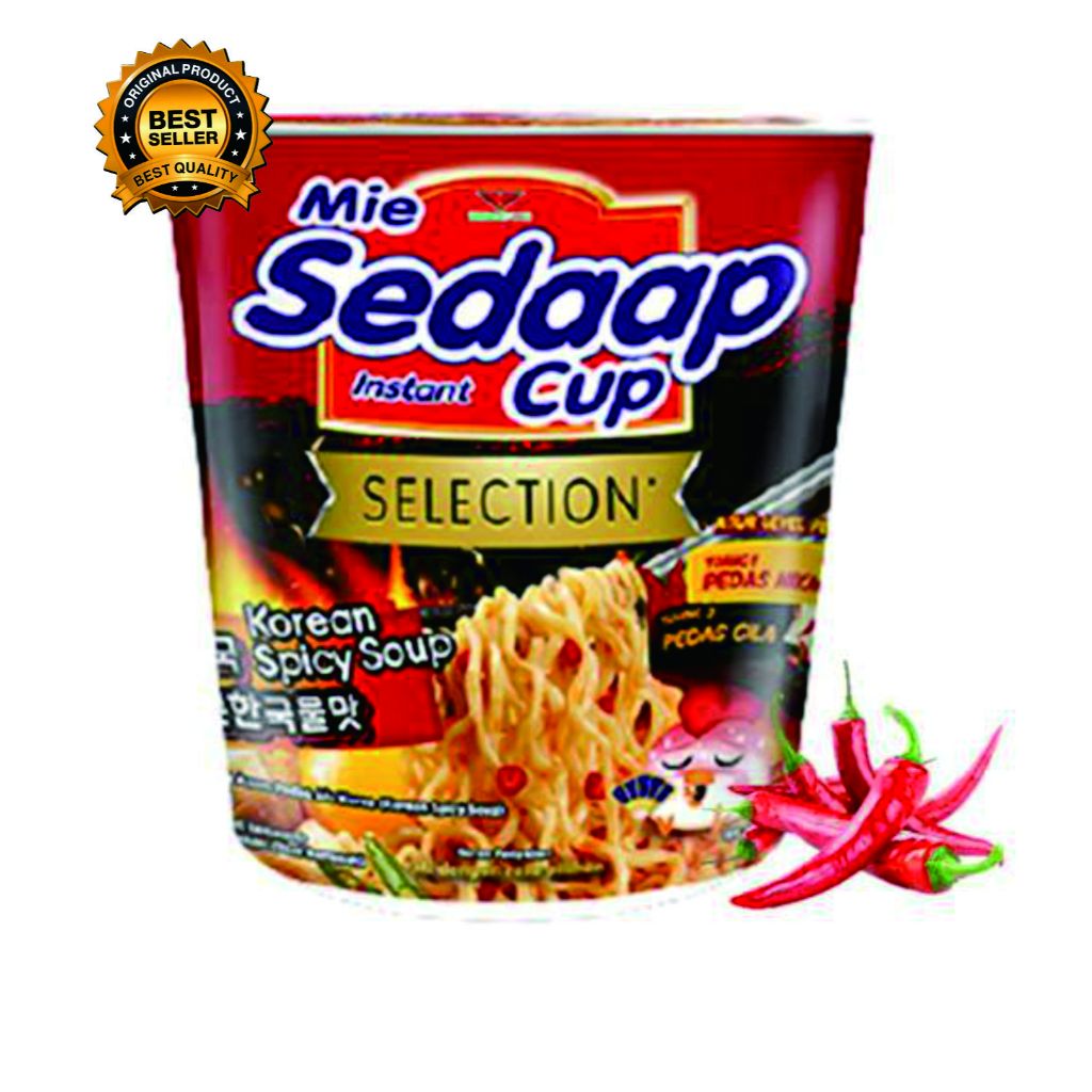 

MIE SEDAAP CUP KOREAN SPICY SOUP / Sedaap Mie Instan Cup Korean Spicy Soup 75 gr