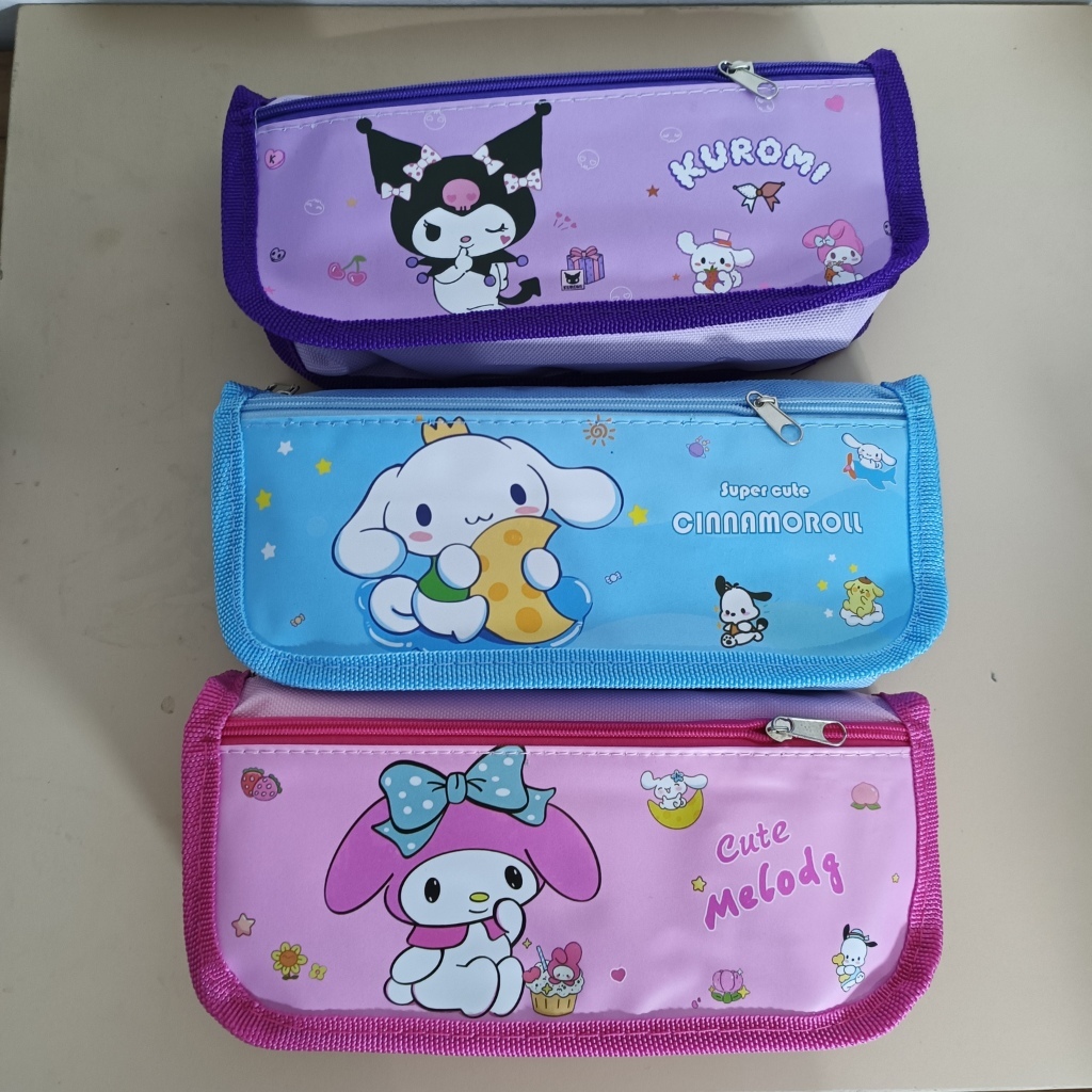 

Kotak Pensil tempat pulpen pouch karakter sanrio kuromi superhero princess astronot zipper Peralatan Stationery