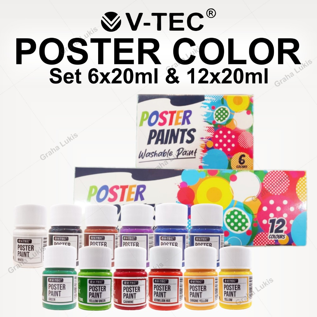 

Rad V-TEC Poster Colour Set 6 / set 12 ( 20ml / 40ml )