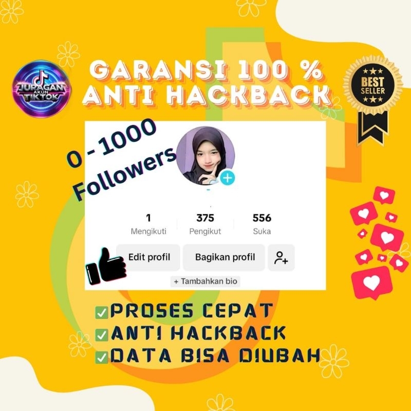 Jual Akun Tiktok Hasil fyp Followers Aktif Real Indo