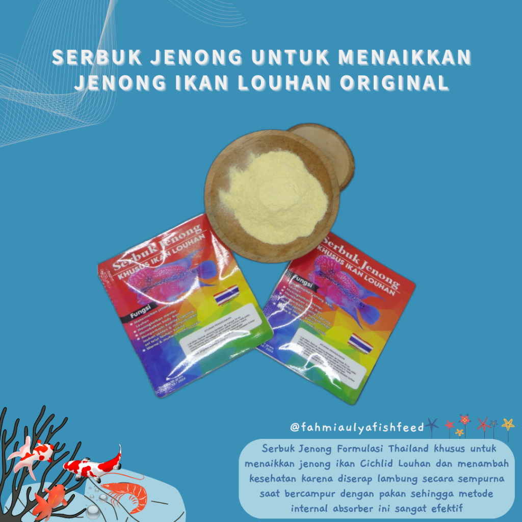Serbuk Jenong untuk Menaikkan Jenong ikan Louhan Original