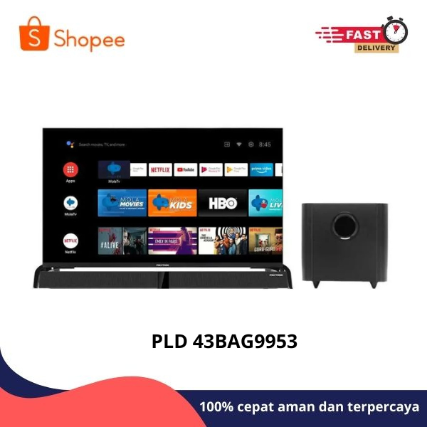 POLYTRON PLD 43BAG9953 LED TV Smart 43 inch Cinemax Soundbar