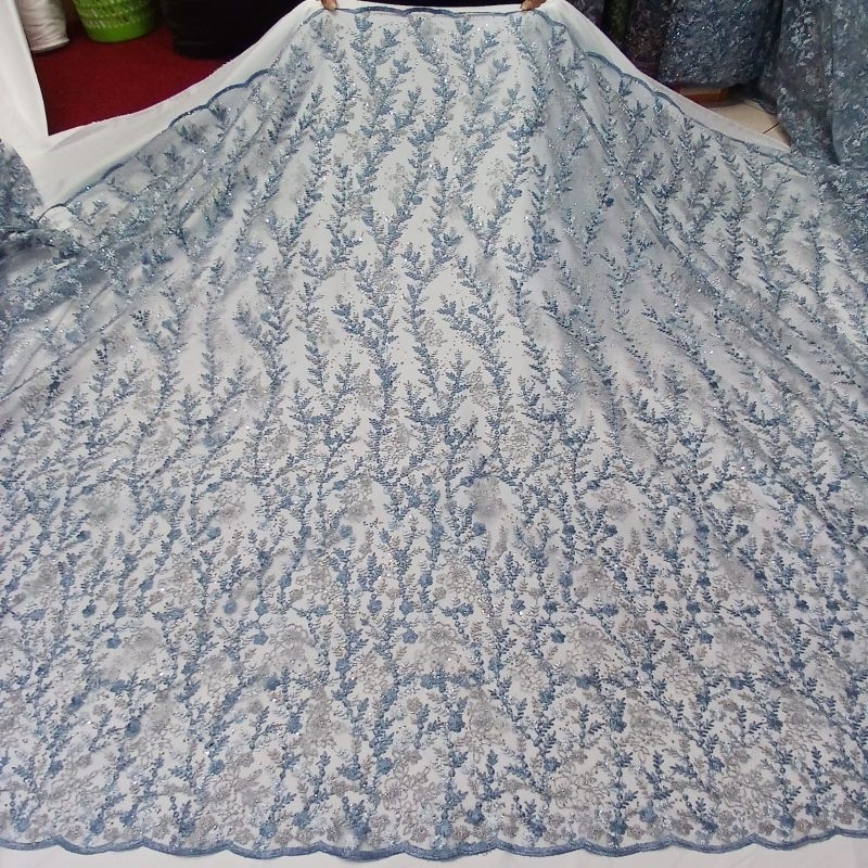 Bahan Kain Tile Akar Full payet Pasir Model jpg