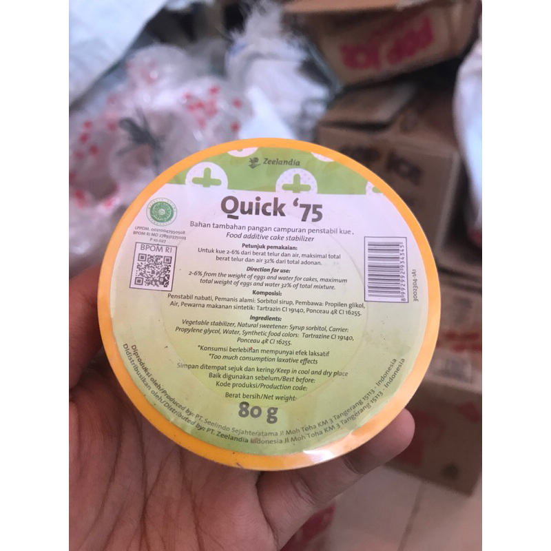 

Quick ‘75 80 gr / Bahan Campuran Pangan Penstabil Kue
