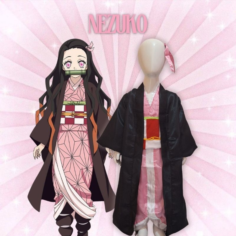Kostum Nezuko Kamado Demon Slayer Untuk Anak | Nezuko Demon Slayer Costume For Kids | Costume Cospla