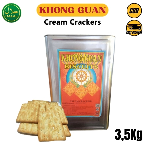 

Khong Guan Biskuit Cream Cracker Kaleng Besar 3,5Kg / Halal