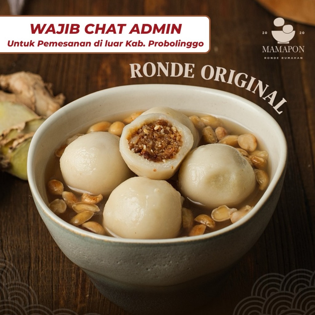 

WEDANG RONDE JAHE ORIGINAL isi 5 bola kacang / tang yuan /wedang jahe