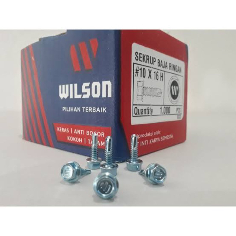 BAUT KNOPI PUTIH WILSON 10X16 / 10 X 16 / SEKRUP BAJA RINGAN