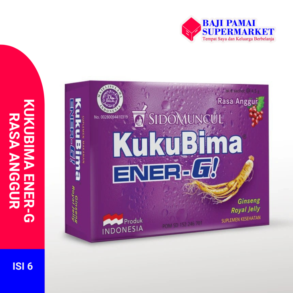 

Sidomuncul KukuBima Energi Ginseng isi 6 @ 4.5 gr