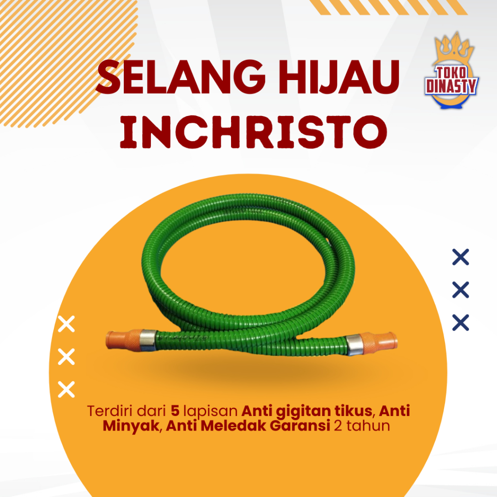 SELANG BAJA INCHRISTO HIJAU / SNI / 5 LAPISAN