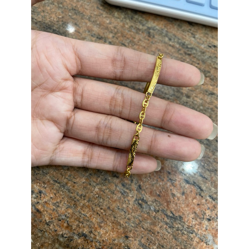Gelang castelli papan EMAS ASLI Kadar 700