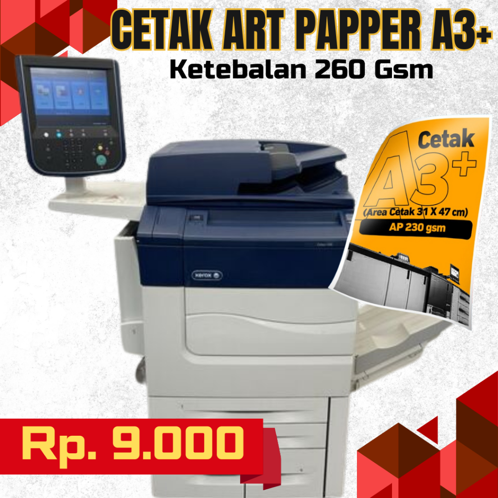

Cetak A3 Art Papper 260 Gsm Tinta Serbuk Anti Luntur