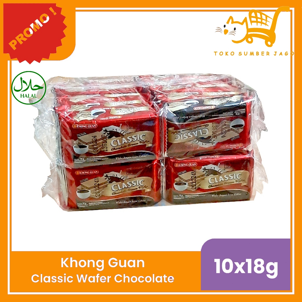 

Khong Guan Classic Wafer Chocolate isi 10Pcs x 18gr