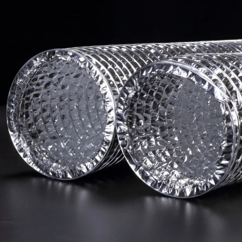 Pipa Exhaust Alumunium Ukuran 4 Inch Cerobong Asap Flexible Dapur dan Industr