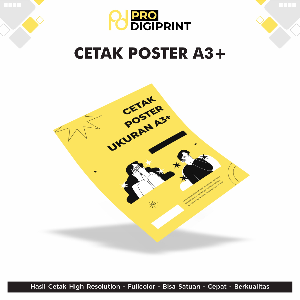 

Cetak Poster Custom Design Bebas A3+ Print 1/2 Sisi Kertas / Poster Dinding ( Pro Digiprint )