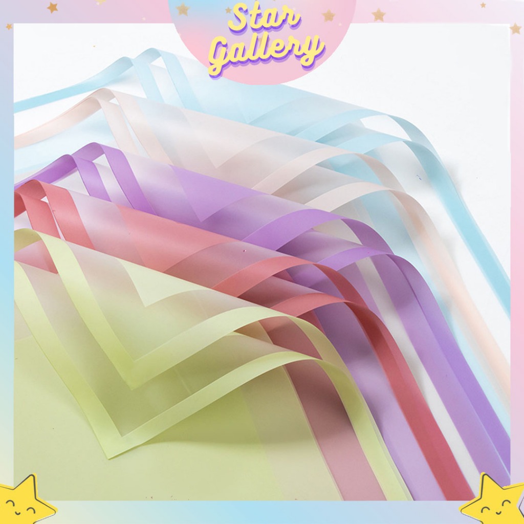 

(1 PACK ISI 20 LEMBAR) Kertas Buket Bunga List Transparan Warna Flower Wrapping Paper Buket KB6110