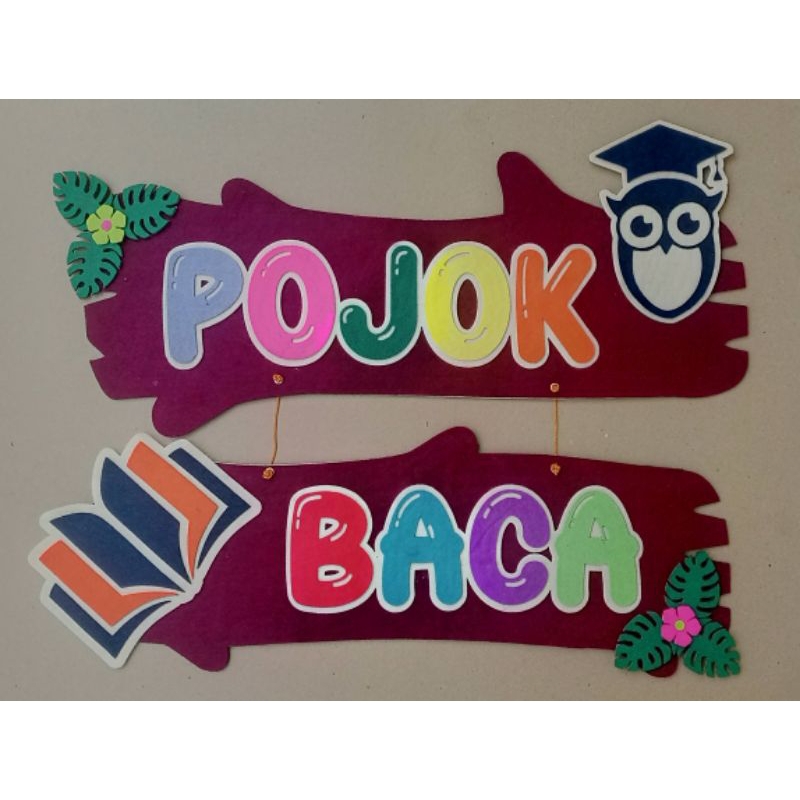 Pojok Baca Hiasan dinding flanel Hiasan kelas Hiasan Flanel Dekorasi Flanel