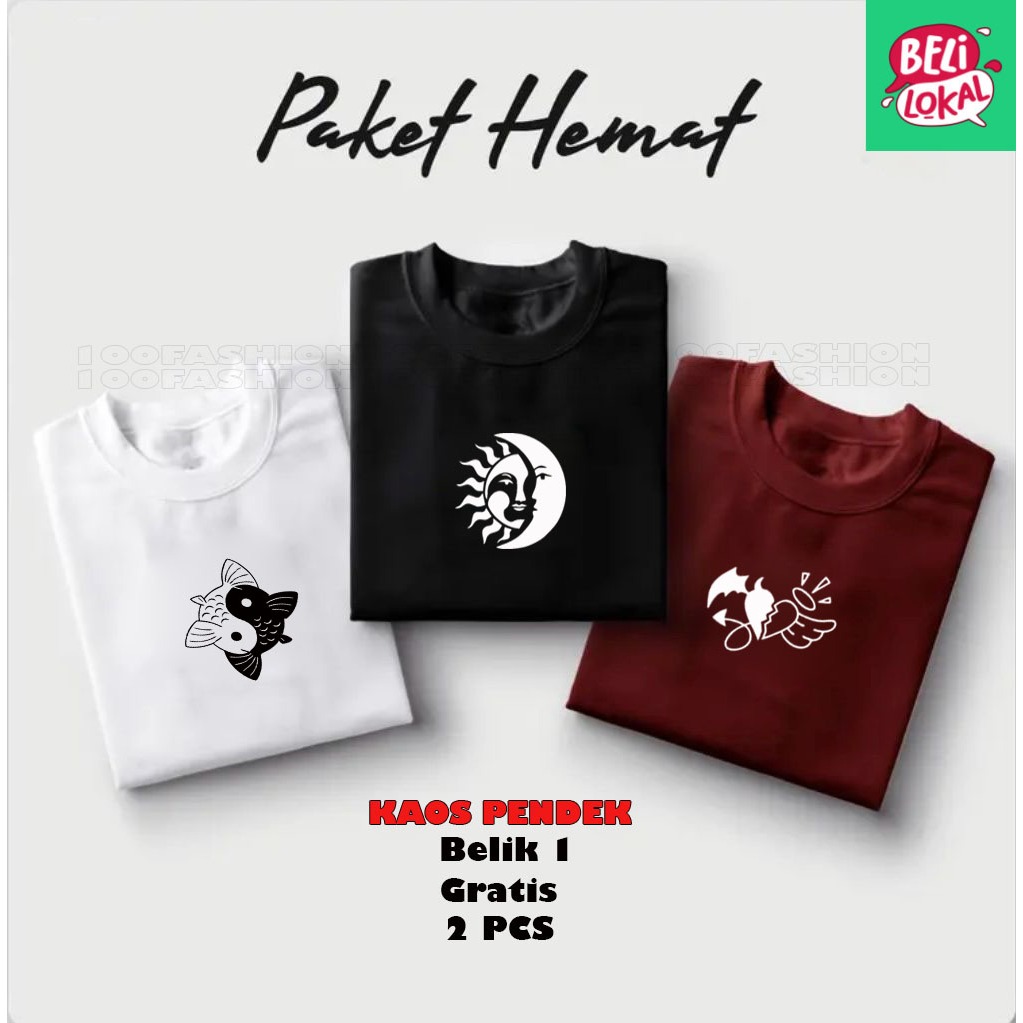 BELI 1 DAPAT 3 KAOS DISTRO PRIA WANITA- BAHAN TEBAL- KAIN LEMBUT- KAOS OBLONG PRIA- KAOS KATUN KEREN