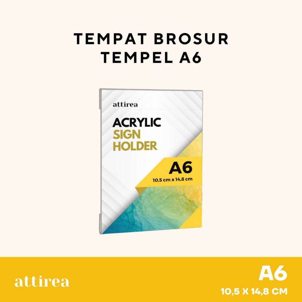 

Tempat Brosur Tempel Akrilik A6 | Sign Holder QRIS Barcode Menu Wall