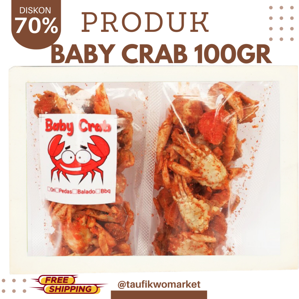 

Termurah rajungan krispy halal kepiting kriuk|Baby Crab 100Gr