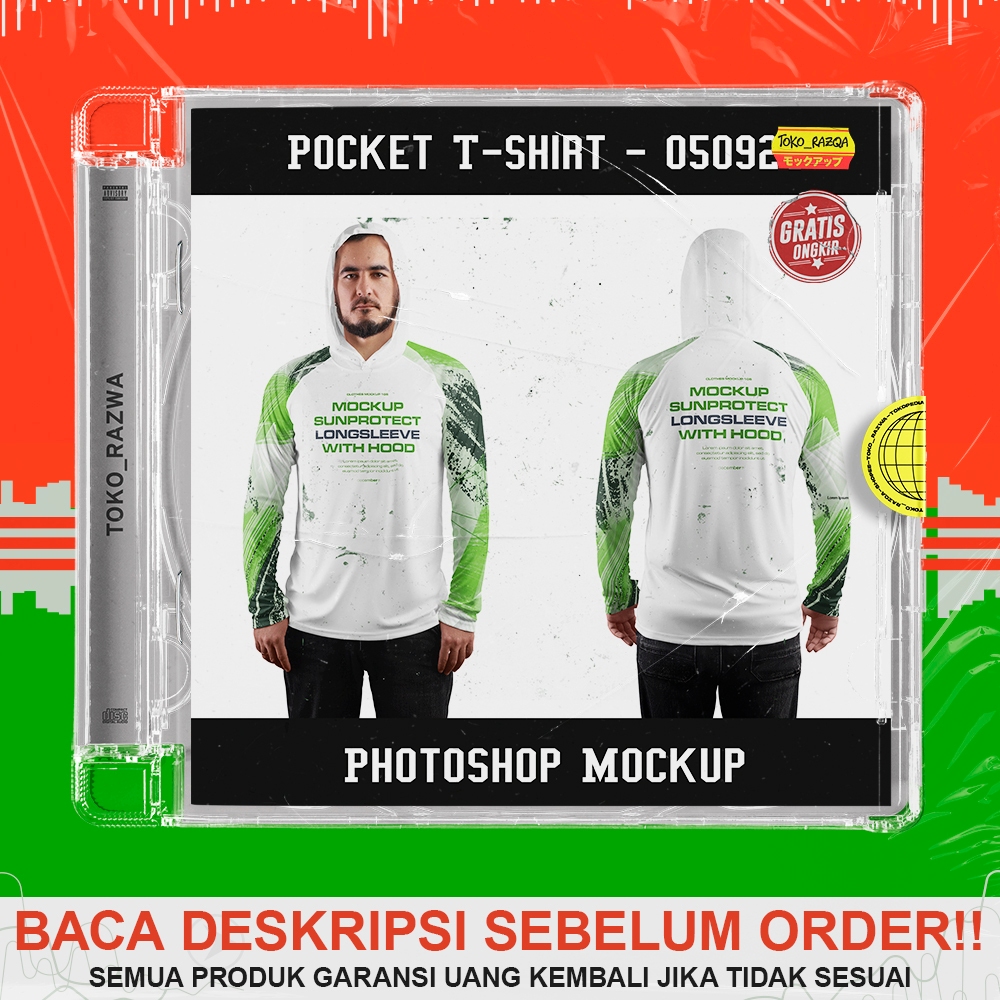 Photoshop Mockup - Kaos lengan panjang - Depan Belakang - 070924
