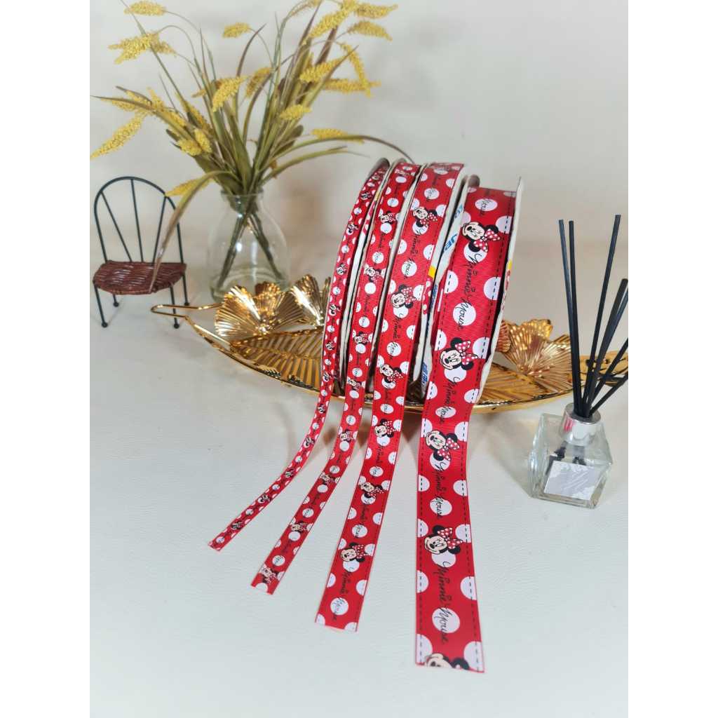 

[PER METER]Pita Kain motif minnie mouse/pita kado