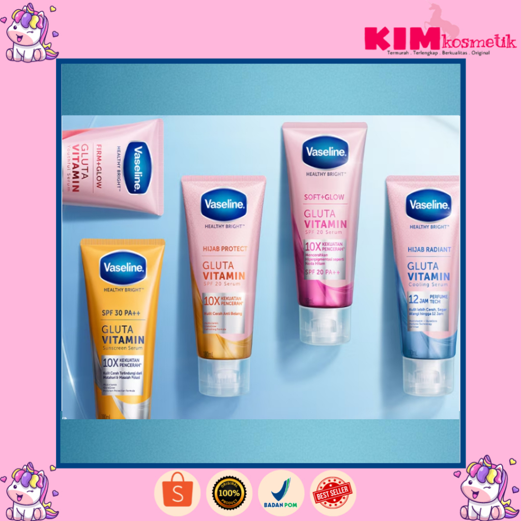 VASELINE Vitamin Body Serum Glow 100ml / 180ml - Body Serum